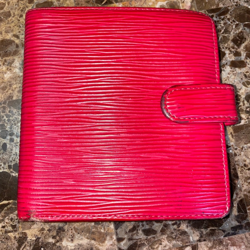 Authentic Louis Vuitton Red Epi Bifold